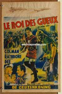 m115 IF I WERE KING Belgian movie poster movie poster R50s Ronald Colman