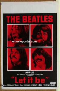 m117 LET IT BE Belgian movie poster movie poster '70 The Beatles, John Lennon