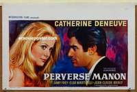 m118 MANON 70 Belgian movie poster movie poster '68 Catherine Deneuve, Webber