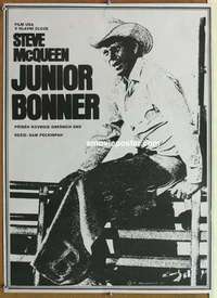 m091 JUNIOR BONNER Czechoslavakian movie poster '72 Steve McQueen, Ida Lupino