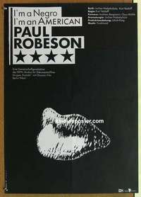 m143 I'M A NEGRO I'M AN AMERICAN East German movie poster '89 Robeson