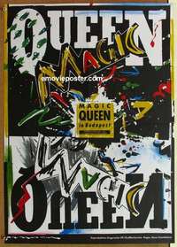 m148 QUEEN LIVE IN BUDAPEST East German movie poster '88 rock & roll!