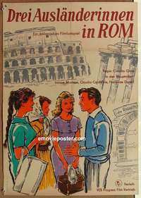 m152 THREE STRANGERS IN ROME East German movie poster '58 Cardinale