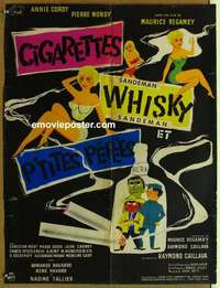 m206 CIGARETTES, WHISKEY & WILD WOMEN French 23x32 movie poster '58