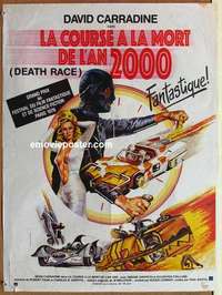 m208 DEATH RACE 2000 French 23x32 movie poster '76 Corman, Carradine
