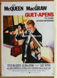 m186 GETAWAY French 16x22 movie poster R80 Steve McQueen, McGraw