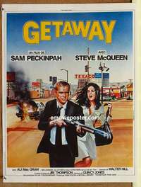 m172 GETAWAY French 15x20 movie poster R85 Steve McQueen, McGraw