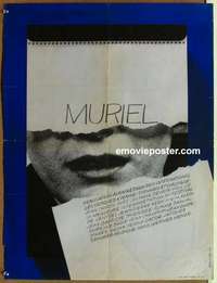 m189 MURIEL OR THE TIME OF RETURN French 21x30 movie poster '63