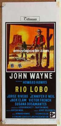 m301 RIO LOBO Italian locandina movie poster '71 John Wayne, Hawks