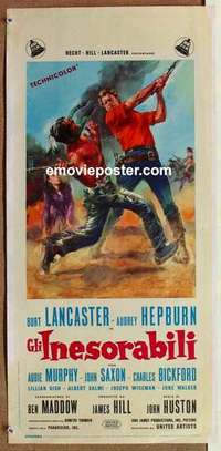 m310 UNFORGIVEN Italian locandina movie poster '60 Burt Lancaster