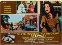 m348 GETAWAY Italian photobusta movie poster '72 McQueen, McGraw