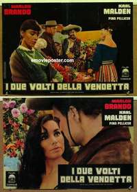 m379 ONE EYED JACKS 2 Italian photobusta movie posters '61 Brando