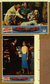 m381 REAR WINDOW 2 Italian photobusta movie posters '54 Grace Kelly