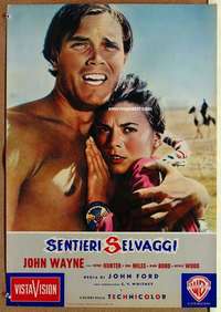 m388 SEARCHERS Italian photobusta movie poster '58 Hunter, Wood, Ford