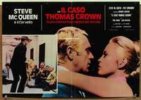 m396 THOMAS CROWN AFFAIR Italian photobusta movie poster '68 McQueen
