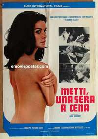 m367 LOVE CIRCLE Italian photobusta movie poster '69 Trintignant