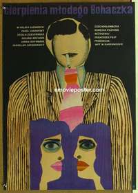 m266 UTRPENI MLADEHO BOHACKA Polish movie poster '69 Ihnatowicz art!