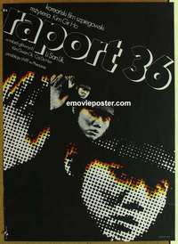 m255 RAPORT 36 Polish movie poster '73 Korean, M. Wasilewski art!