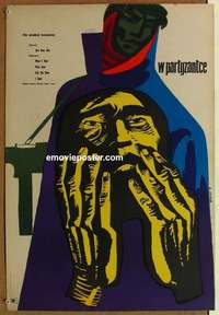 m267 W PARTYZANTCE Polish movie poster '58 cool Stanny artwork!