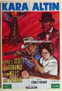 m061 OKLAHOMA CRUDE Turkish movie poster '73 George C. Scott, Dunaway
