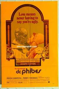 n035 ABOMINABLE DR PHIBES one-sheet movie poster '71 Vincent Price, AIP