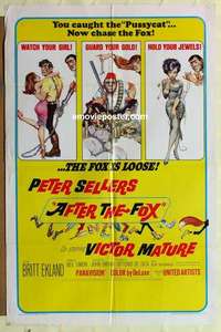 n048 AFTER THE FOX one-sheet movie poster '66 Peter Sellers, Frazetta art!