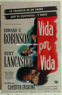 n065 ALL MY SONS Spanish/U.S. one-sheet movie poster '48 Edward G Robinson, Lancaster