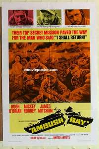n072 AMBUSH BAY one-sheet movie poster '66 Hugh O'Brian, Mickey Rooney