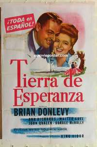 n077 AMERICAN ROMANCE Spanish/U.S. style D one-sheet movie poster '44 Brian Donlevy
