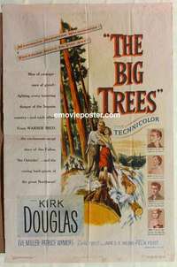 n180 BIG TREES one-sheet movie poster '52 Kirk Douglas, Eve Miller