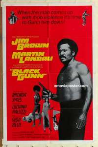 n189 BLACK GUNN one-sheet movie poster '72 Jim Brown, Martin Landau