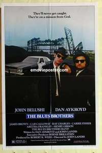 n215 BLUES BROTHERS one-sheet movie poster '80 John Belushi, Dan Aykroyd
