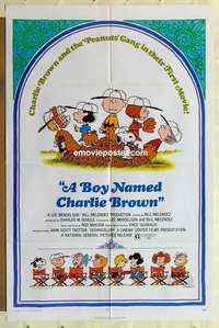 n230 BOY NAMED CHARLIE BROWN one-sheet movie poster '70 Peanuts, Snoopy!