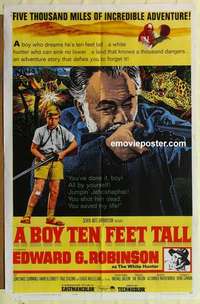 n232 BOY TEN FEET TALL one-sheet movie poster '65 Edward G. Robinson