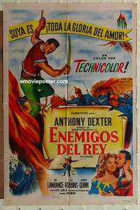 n248 BRIGAND Spanish/U.S. one-sheet movie poster '52 Anthony Dexter, Alexandre Dumas Pere