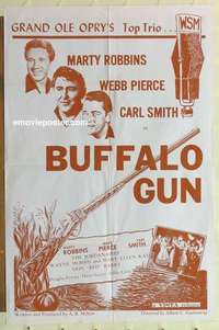 n258 BUFFALO GUN one-sheet movie poster R65 Grand Ole Opry's Top Trio!