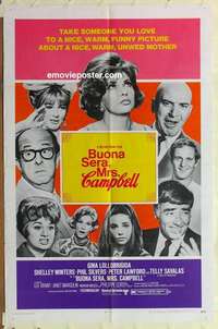 n262 BUONA SERA MRS CAMPBELL one-sheet movie poster '69 Gina Lollobrigida