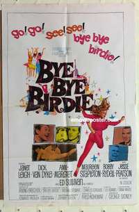 n268 BYE BYE BIRDIE one-sheet movie poster '63 Ann-Margret, Janet Leigh