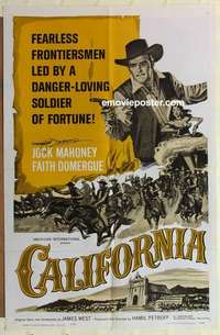 n275 CALIFORNIA signed one-sheet movie poster '63 Mahoney, Domergue
