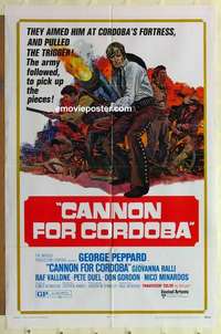 n286 CANNON FOR CORDOBA one-sheet movie poster '70 George Peppard