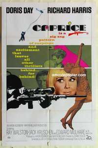 n291 CAPRICE one-sheet movie poster '67 Doris Day, Richard Harris