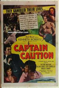 n292 CAPTAIN CAUTION one-sheet movie poster R46 Victor Mature