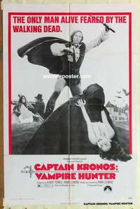 n293 CAPTAIN KRONOS VAMPIRE HUNTER one-sheet movie poster '74 Hammer!