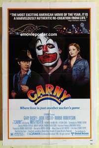 n306 CARNY style B one-sheet movie poster '80 Gary Busey, Jodie Foster