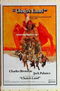n344 CHATO'S LAND one-sheet movie poster '72 Charles Bronson, Palance