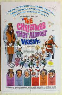 n354 CHRISTMAS THAT ALMOST WASN'T one-sheet movie poster '66 Brazzi