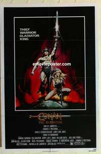 n401 CONAN THE BARBARIAN one-sheet movie poster '82 Arnold Schwarzenegger