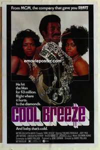 n416 COOL BREEZE one-sheet movie poster '72 blaxploitation, he hit the Man!