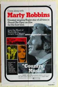 n433 COUNTRY MUSIC one-sheet movie poster '72 Marty Robbins