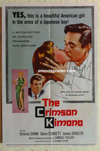 n446 CRIMSON KIMONO one-sheet movie poster '59 Sam Fuller, Shigeta